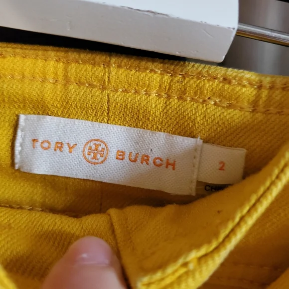 Tory Burch Yellow Denim Skirt - Picture 2 of 4